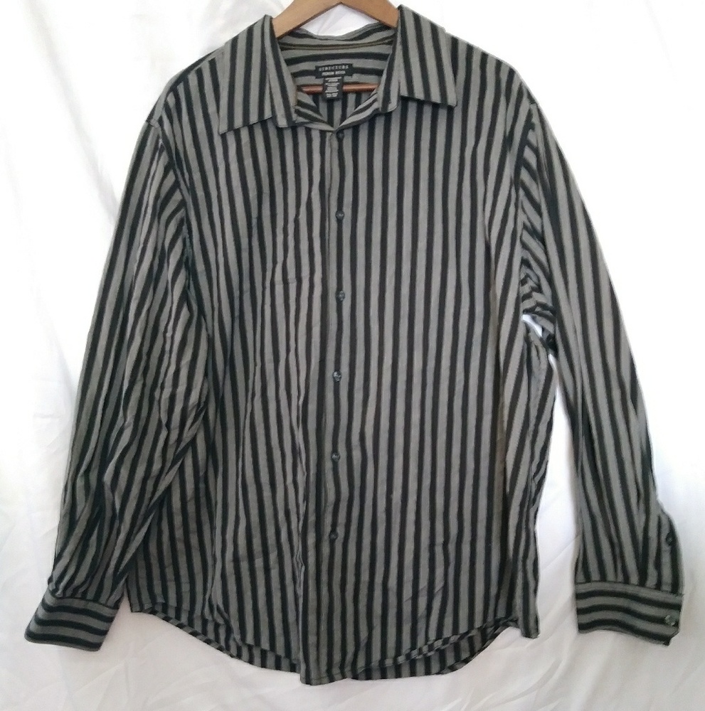 Men's Long Sleeve Dress Shirt Structure 47-49 XXL